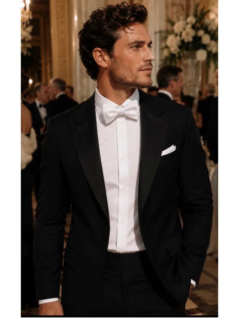 Men's ZEGNA White Silk Pre-Tied Bow Tie One Size New Quiet Luxury